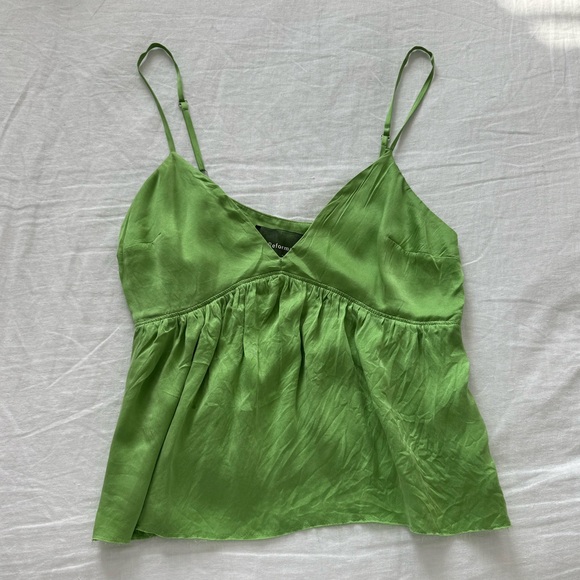 Reformation green silk top! - Picture 1 of 3